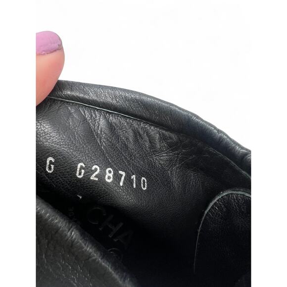 CHANEL boots 9 Matrasse Booties Short Heels Quilted Chunky Lace Up Women 39 - Picture 8 of 10